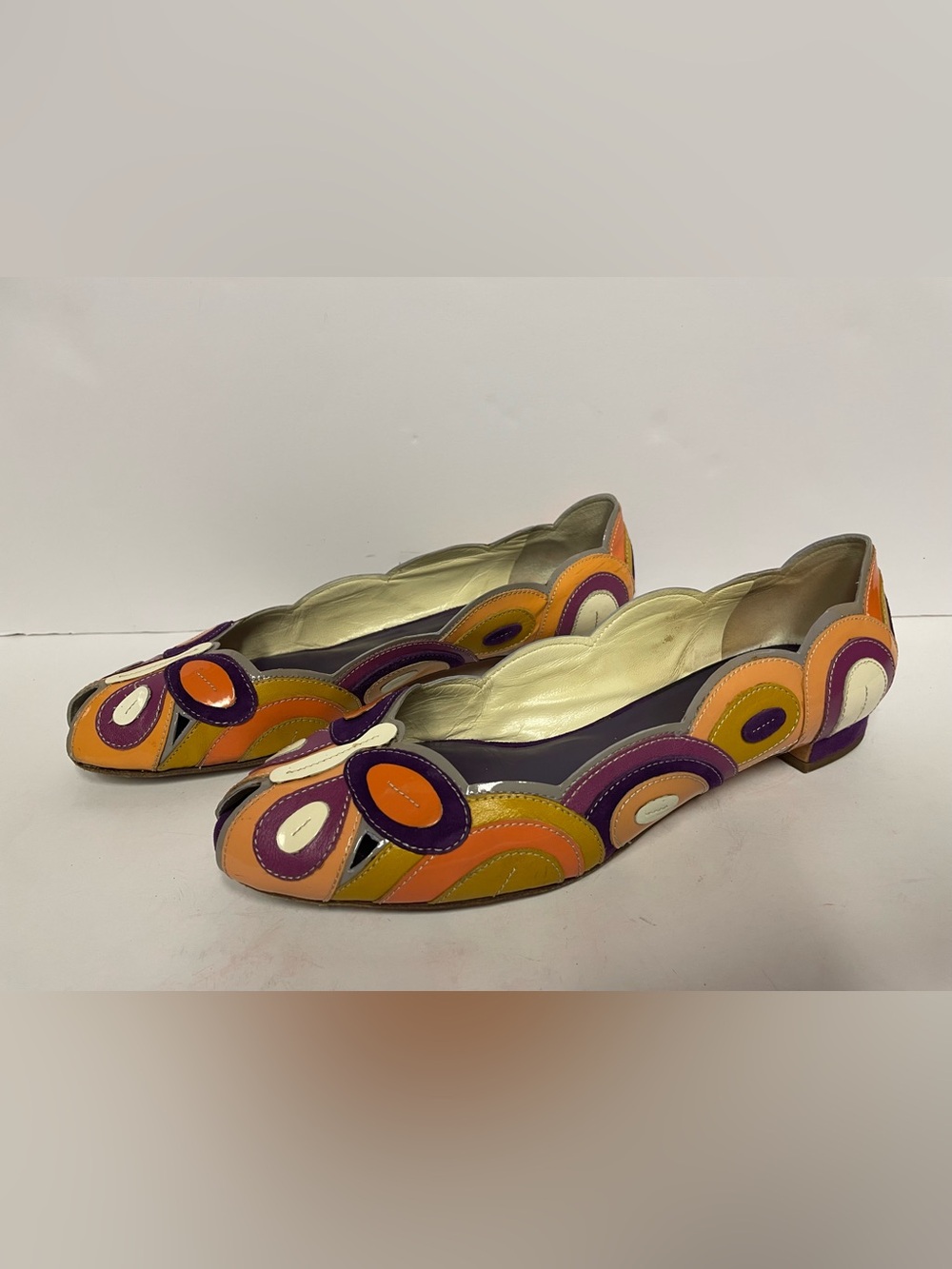 Vintage Prada butterfly Multicolor Flats ballets 41 - Picture 2 of 12